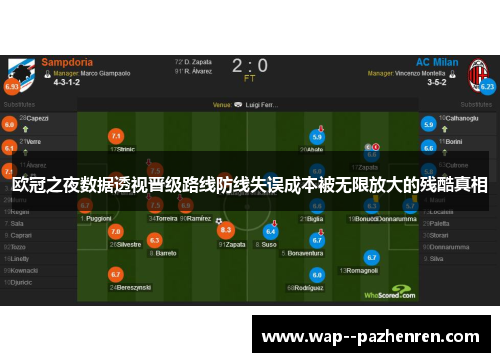 欧冠之夜数据透视晋级路线防线失误成本被无限放大的残酷真相